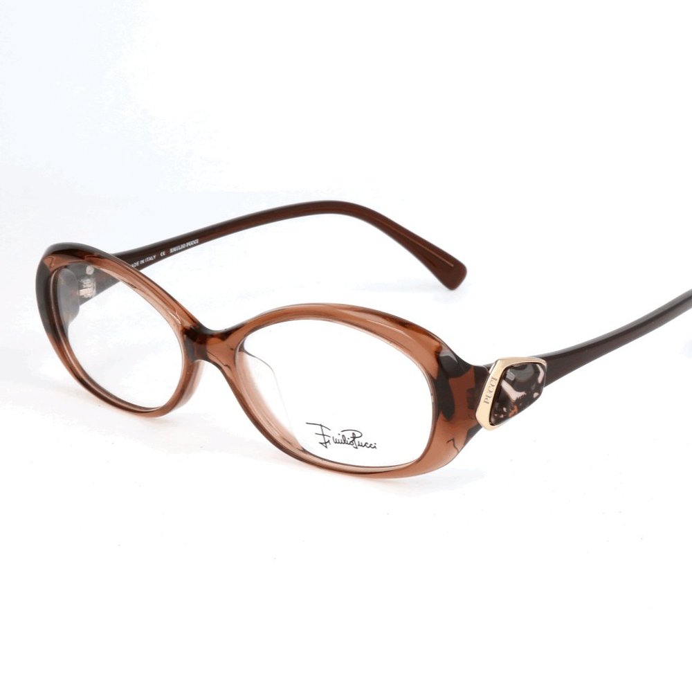 NEW EMILIO PUCCI EP2618 53/15/140 BROWN CHESTNUT EYEGLASSES